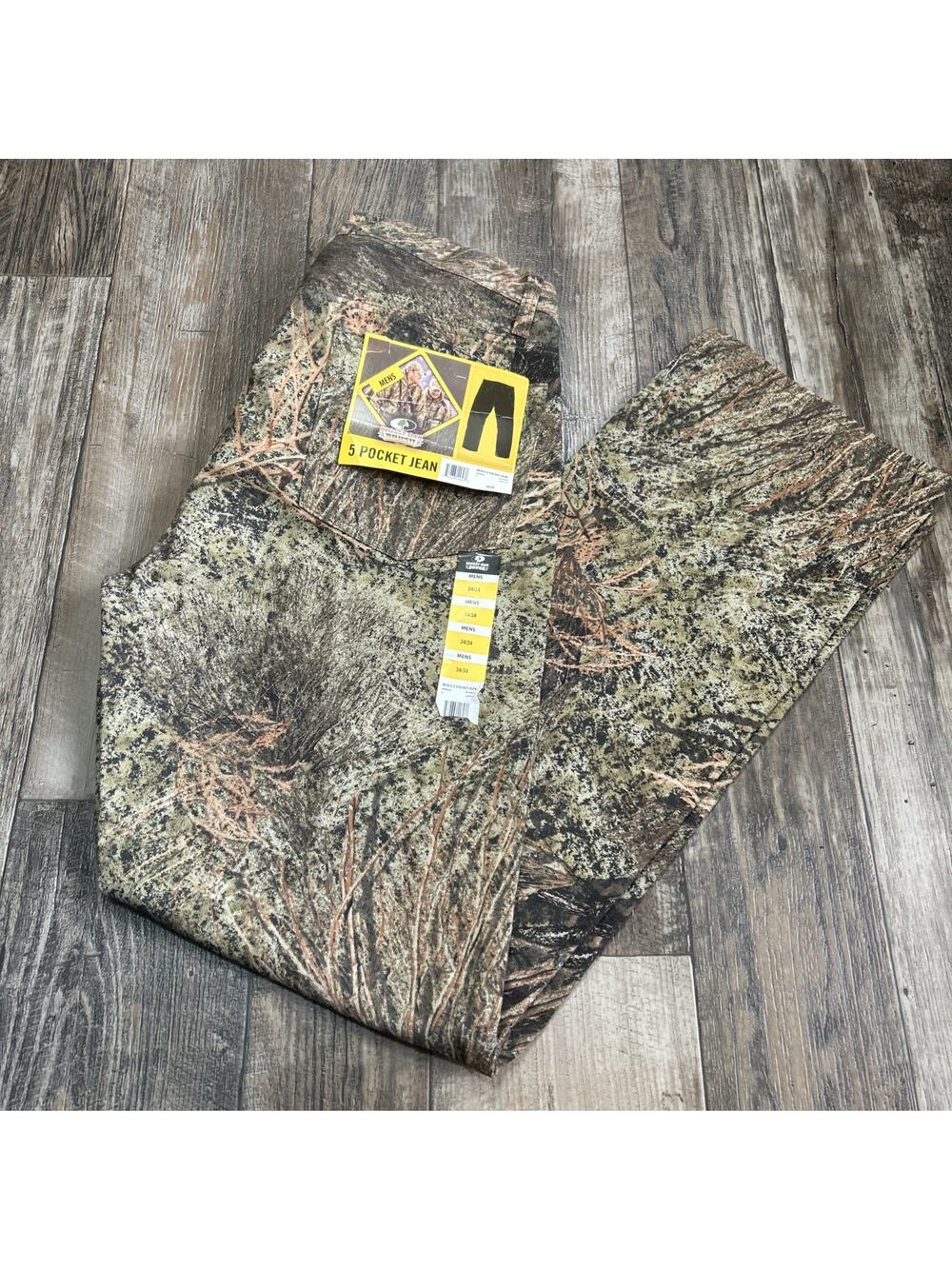 NWT MENS MOSSY OAK CAMO PANTS 34 X 34 Free Shipping